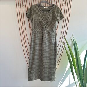 Striped Green Midi Dress